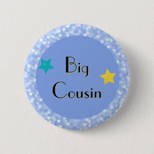 Badge Rond 5 Cm Big Cousin avec Stars Classic Round