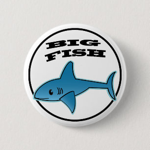 Badge Rond 5 Cm Big Fish - Bouton rond Standard de 2¼ Pouce 