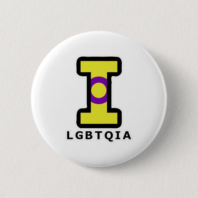 Badge Rond 5 Cm Big Intersex I en LGBTQIA (Devant)