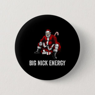 Badge Rond 5 Cm Big Nick Energy Fun Père Noël Noël 3