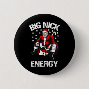 Badge Rond 5 Cm Big Nick Energy Funny Père Noël Noël 1
