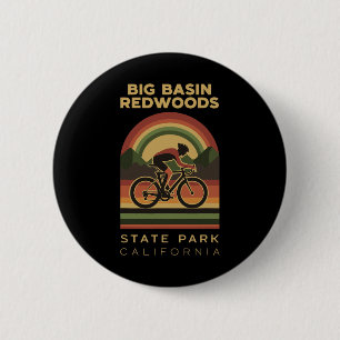 Badge Rond 5 Cm Big Sin Redwoods State Park Vélo Tout Terrain Vélo