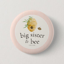 Big Sister To Bee Pink Girl Baby Shower Family 