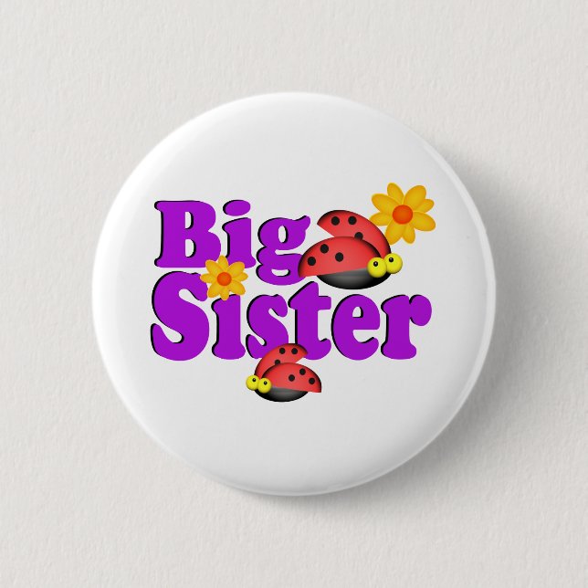 Badge Rond 5 Cm Big Soeur Ladybug (Devant)