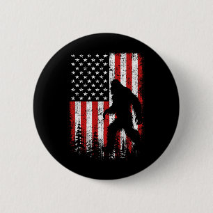 Badge Rond 5 Cm Bigfoot 4 juillet Drapeau Américain Patriotique Ro