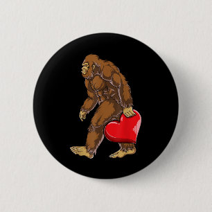 Badge Rond 5 Cm Bigfoot Coeur Valentines Jour Garçons Hommes Aime