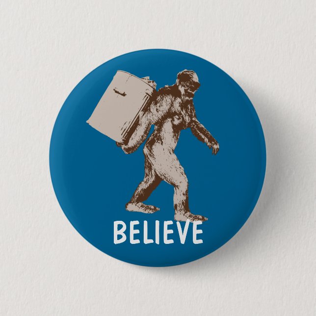 Badge Rond 5 Cm Bigfoot drôle (Devant)