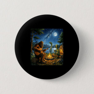 Badge Rond 5 Cm Bigfoot et Alien Loch Ness Feu de camp Sasquatch A