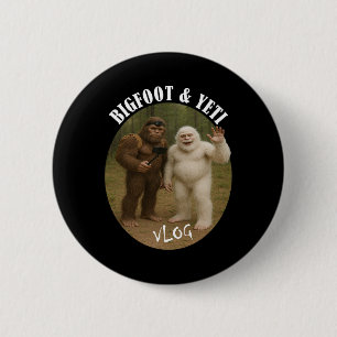 Badge Rond 5 Cm Bigfoot et ami Vlog drôle de camping randonnée Sel