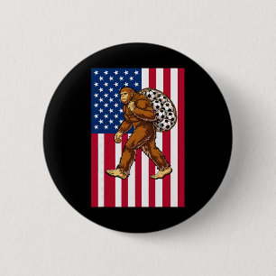 Badge Rond 5 Cm Bigfoot Football Drapeau Usa Drôle Patriotique Sas