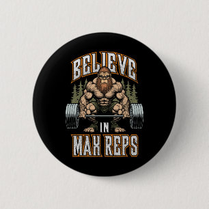 Badge Rond 5 Cm Bigfoot Gym Croyez En Max Reps Deadlift Bodybuild