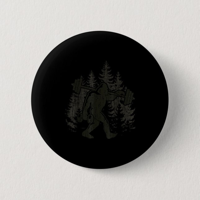 Badge Rond 5 Cm Bigfoot Gym Workout Fitness Forest Men Women  (Devant)