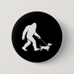 Badge Rond 5 Cm Bigfoot Marcher Dachshund Funny Wiener Chien Papa