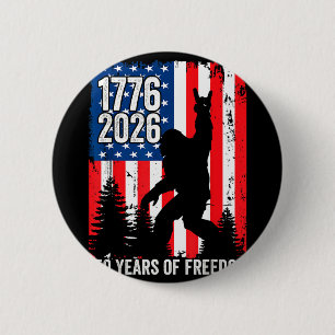 Badge Rond 5 Cm Bigfoot patriotique 250 ans de liberté usa 250e