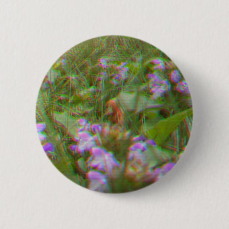 Badge Rond 5 Cm Bigfoot pointé parmi le bouton Fleurs