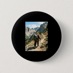 Badge Rond 5 Cm Bigfoot randonnée drôle sasquatch randonnée avec s
