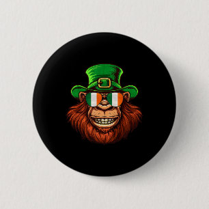 Badge Rond 5 Cm Bigfoot Sasquatch Bonne Saint-Patrick