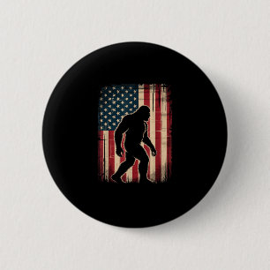 Badge Rond 5 Cm Bigfoot sasquatch patriotique États-Unis 4 juillet