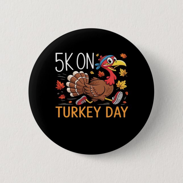 Badge Rond 5 Cm Bigfoot Turquie Citrouille Thanksgiving Day Classi (Devant)