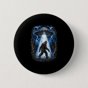 Badge Rond 5 Cm Bigfoot ufo alien enlèvement drôle sasquatch
