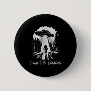 Badge Rond 5 Cm Bigfoot Ufo Je Veux Croire Les Hommes De Forêt Rét