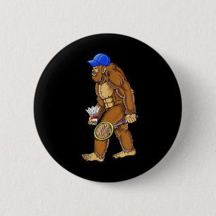 Badge Rond 5 Cm Bigfoot Volant de badminton Art Sports