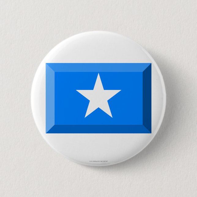 Badge Rond 5 Cm Bijou de drapeau de la Somalie (Devant)