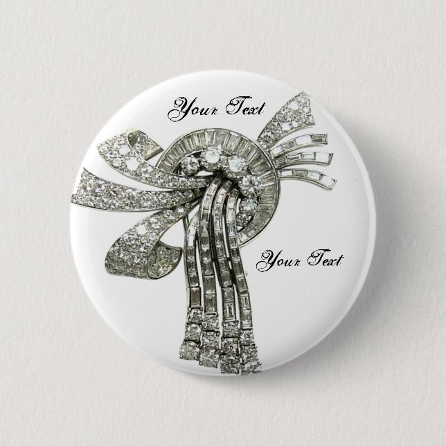 Badge Rond 5 Cm Bijouterie fantaisie de cru de fausse pierre de (Devant)