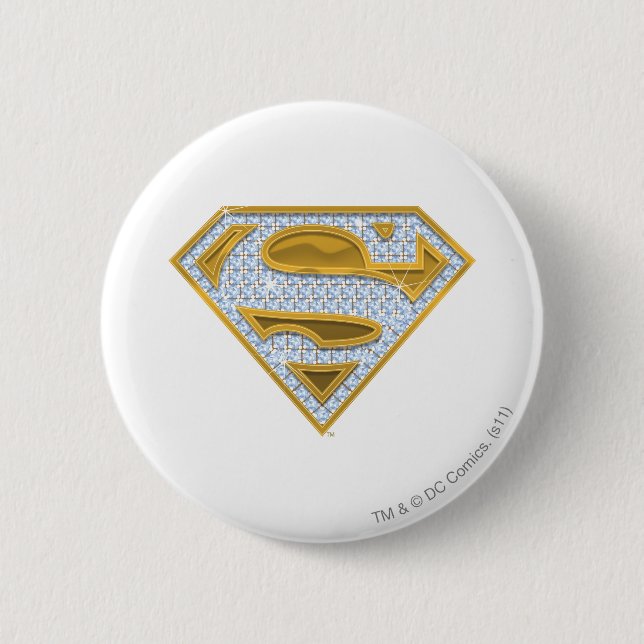 Badge Rond 5 Cm Bijoux bleu supergirl (Devant)
