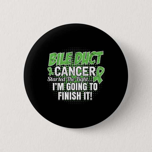 Badge Rond 5 Cm Bile Duct Cancer Sensibilisation Mal Finira Ce Com (Devant)