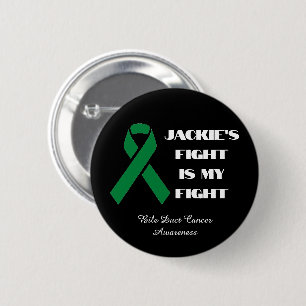 Badge Rond 5 Cm Bile noire Ducky Cancer Support Billet vert