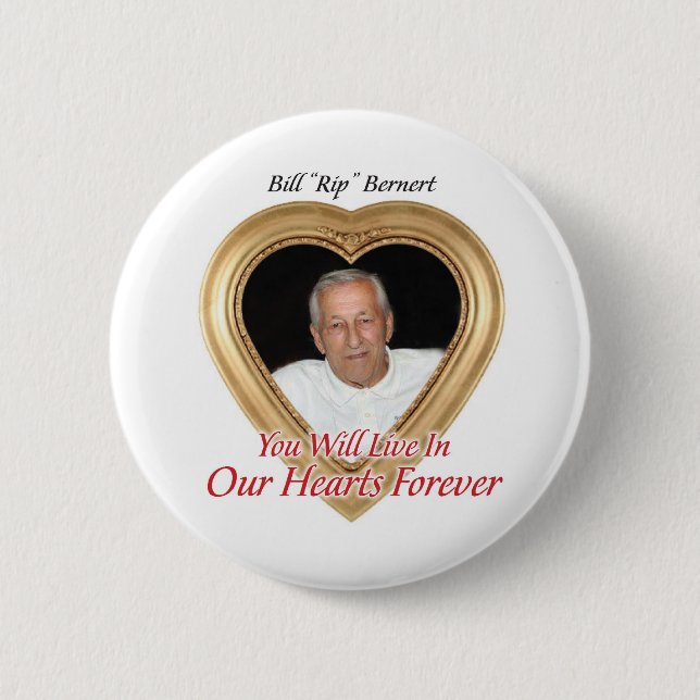 Badge Rond 5 Cm Bill Bernert - bouton d'hommage (Devant)