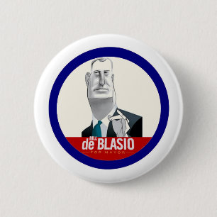 Badge Rond 5 Cm Bill De Blasio NYC maire 2013