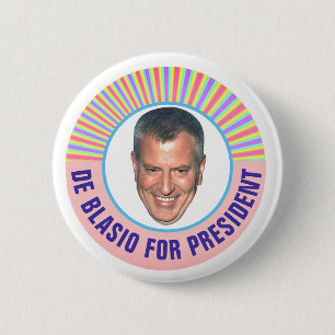 Badge Rond 5 Cm Bill de Blasio pour le président 2020