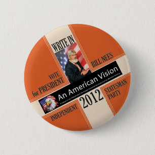 Badge Rond 5 Cm Bill Nees pour le président 2012