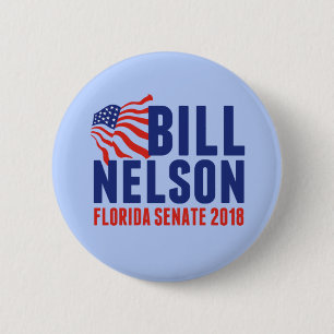 Badge Rond 5 Cm Bill Nelson pour le sénateur 2018 de la Floride
