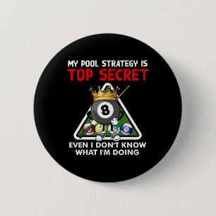 Badge Rond 5 Cm Billard amusant Art Pour Hommes Femmes Billard Poo
