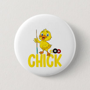 Badge Rond 5 Cm Billard amusant poussette 8 balles femmes mignonne