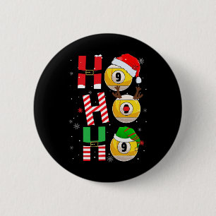 Badge Rond 5 Cm Billard de Noël amusant Ho Ho Ho Xmas Correspondan