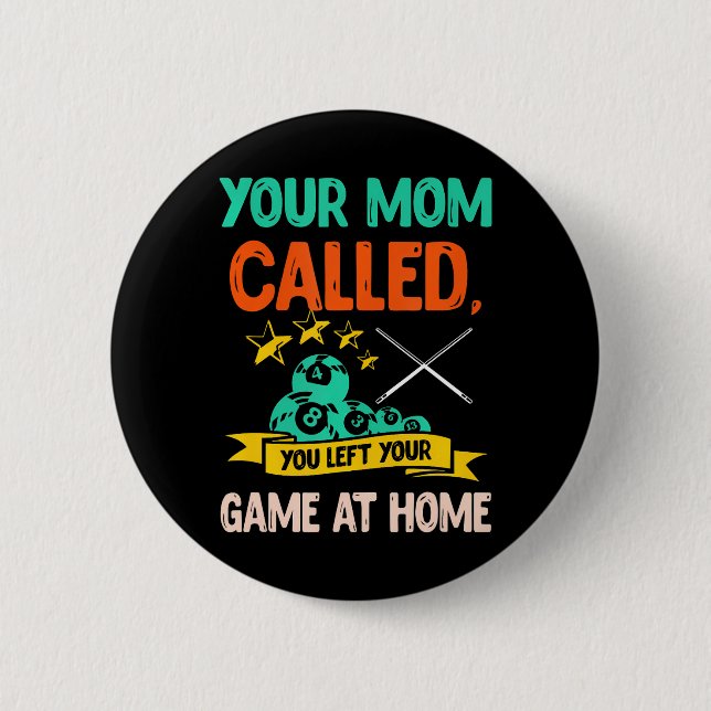 Badge Rond 5 Cm Billard Joueur Billard Pool à 8 balles (Devant)