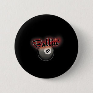 Badge Rond 5 Cm Billard Pool 8 Bal S