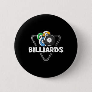Badge Rond 5 Cm Billard Rack Billard Joueur Snooker 8 Ball Cue
