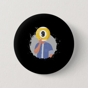 Badge Rond 5 Cm Billard rétro Snooker Billard 9 Ll Lecteur Cue S