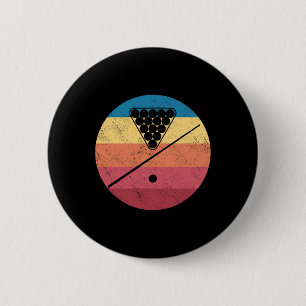 Badge Rond 5 Cm Billard rétro Stick Pool Table Snooker Pyram