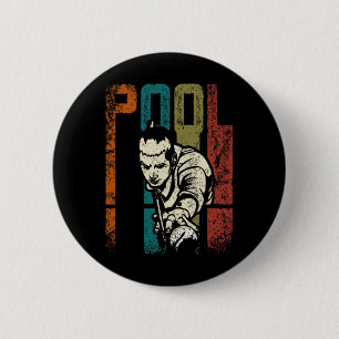 Badge Rond 5 Cm Billard rétro Vintage