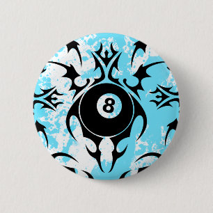 Badge Rond 5 Cm billard. tribal.