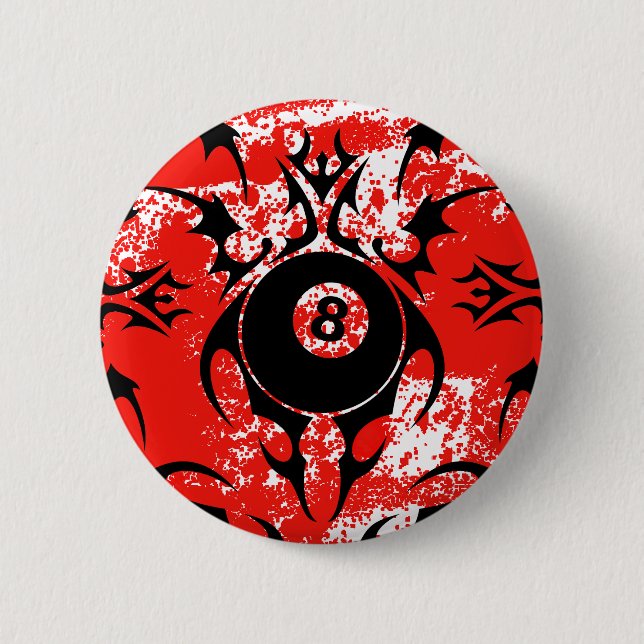 Badge Rond 5 Cm billard. tribal. (Devant)