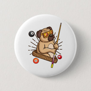 Badge Rond 5 Cm Billiard Carlin Chien Hustler Pool Girls Snooker C