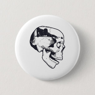 Badge Rond 5 Cm Billiard Joueur Cerveau Billiards Table Rack C