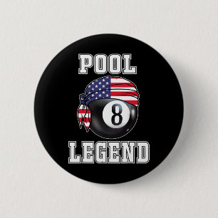 Badge Rond 5 Cm Billiard Team 8 Ll Jeu Joueur De Piscine Cadeaux P